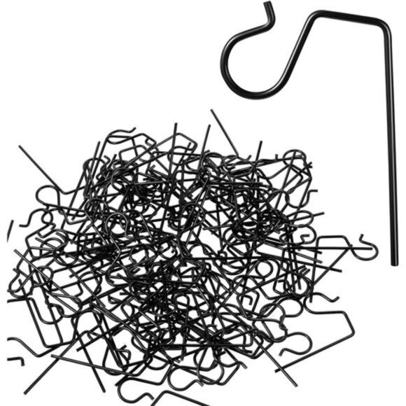 Light Hanger Christmas Gutter Light Hook Metal Outdoor Gutter (Black, 80 Pieces) - Picture 1 of 7